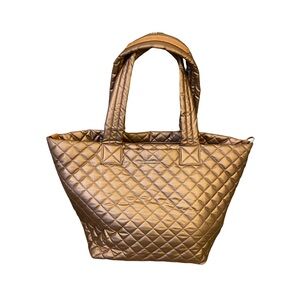 MZ Wallace Quilted Tote - Metallic Gold